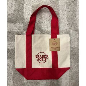 Trader Joe's Mini Tote Bag - Red - New with Tag